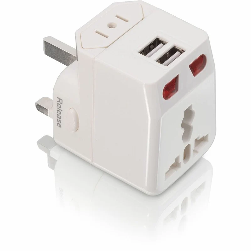 Adaptateur de voyage iStore World avec deux ports de chargement USB APK03206CAI