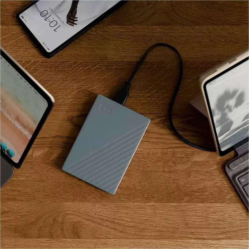 Disque dur externe portable WD My Passport WDBWML0020BGY-WESN 2 To - Gris silicone WDBWML0020BGY-WESN