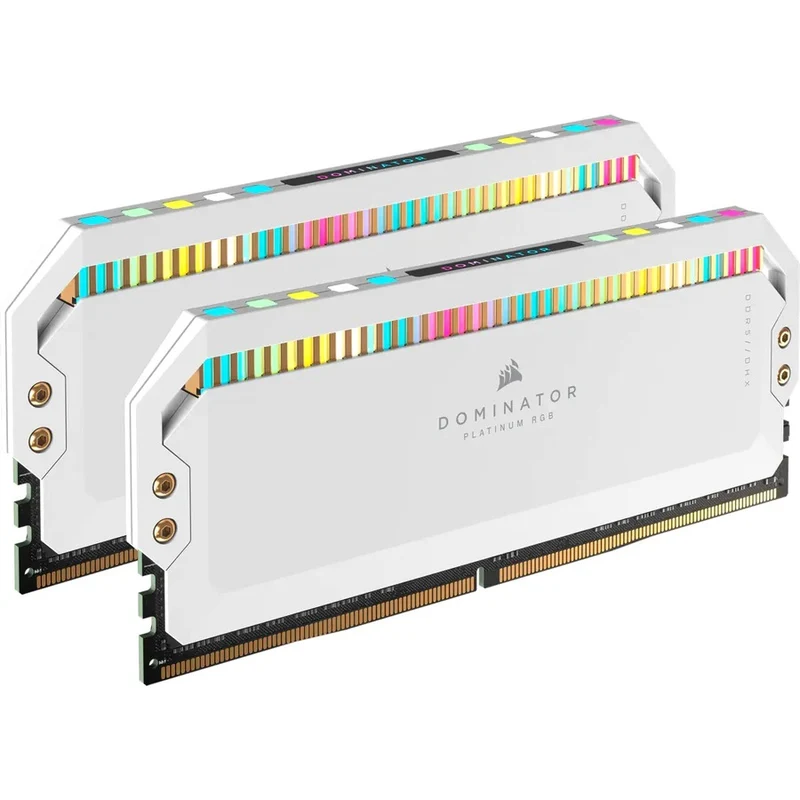 Kit de mémoire Corsair Dominator Platinum RGB 32 Go (2 x 16 Go) DDR5 DRAM 6200 36 MHz C32 - Blanc CMT5GX2M6200X36CXNUMXW