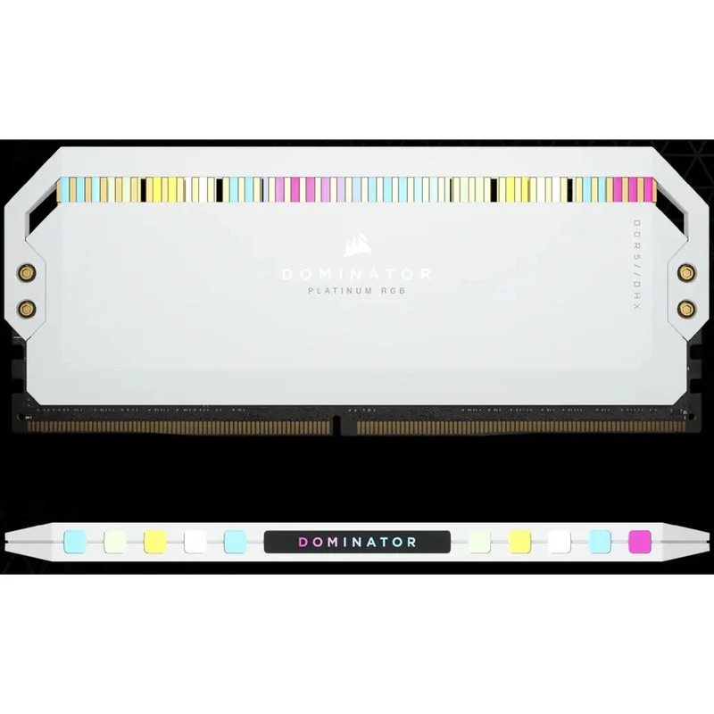 Kit de mémoire Corsair Dominator Platinum RGB 32 Go (2 x 16 Go) DDR5 DRAM 6200 36 MHz C32 - Blanc CMT5GX2M6200X36CXNUMXW