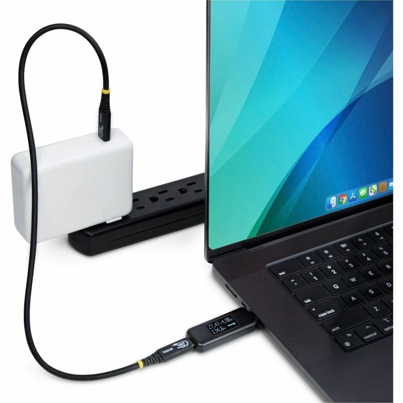 StarTech.com Testeur d'alimentation USB-C, multimètre de tension/courant bidirectionnel, 240 W PD EPR, OLED numérique, testeur de puissance de câble/port USB-C portable USBC-PWRTESTER