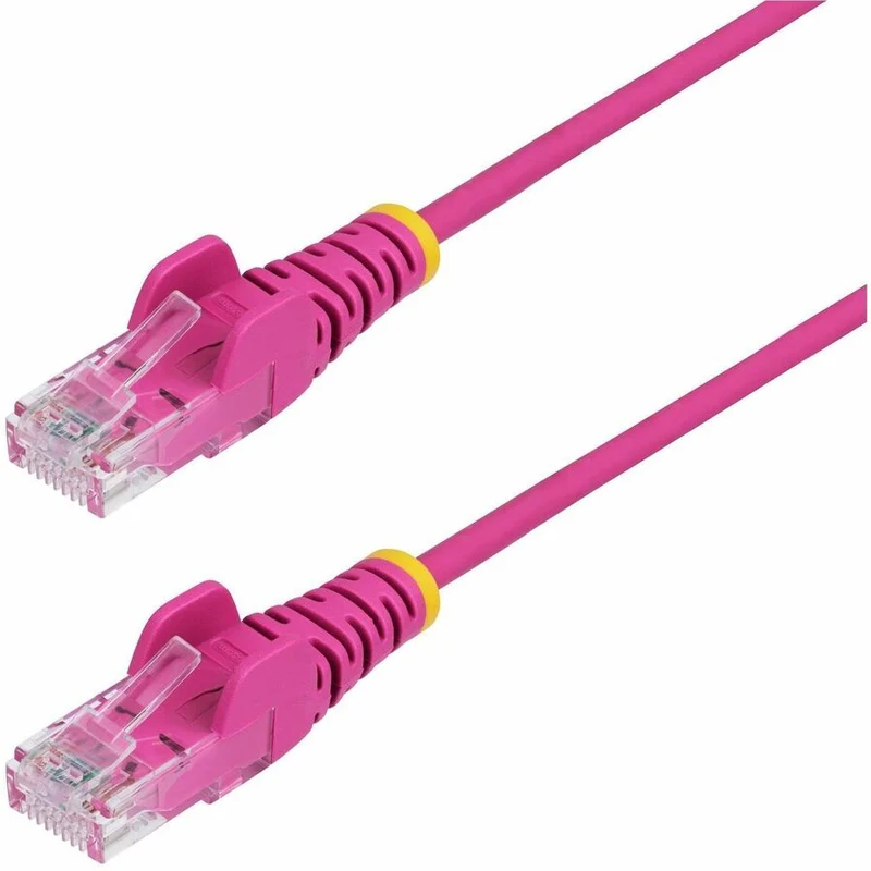 StarTech.com Câble Ethernet CAT25 fin rose de 6 m, RJ45 fin sans accroc, UTP, LSZH, cuivre nu 28 AWG, cordon de raccordement réseau fin, testé Fluke N6PAT25PKS