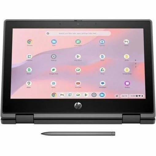 Chromebook convertible 360 en 5 HP Fortis x11.6 G2 1" à écran tactile - HD - Intel N-Series N100 - 8 Go - Mémoire flash 64 Go - Clavier bilingue - Jack Black 9R3T1UT#ABL