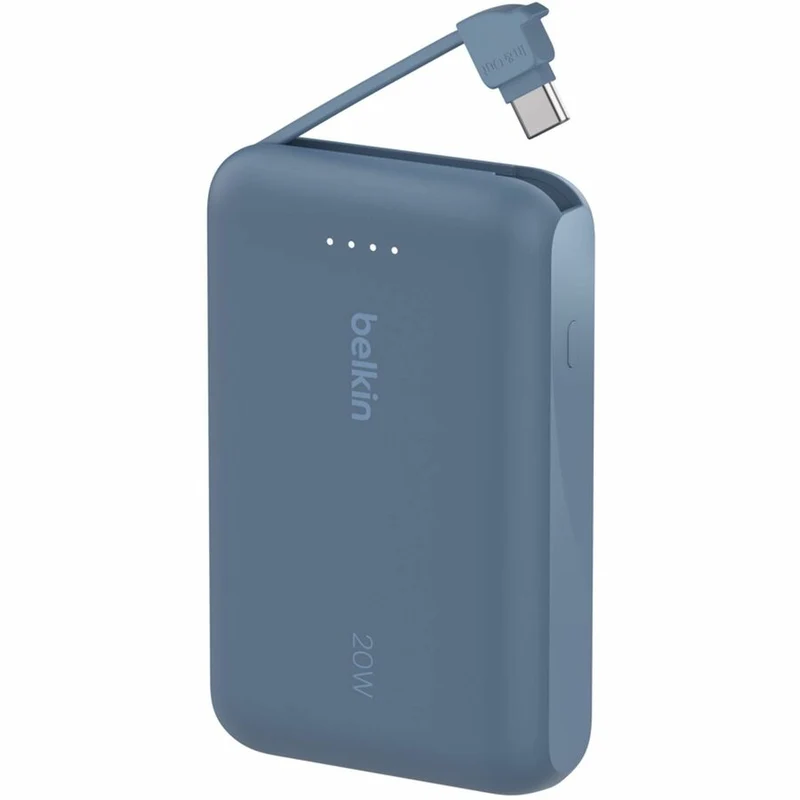 Batterie externe Belkin BoostCharge 10K avec câble intégré BPB021fqBL