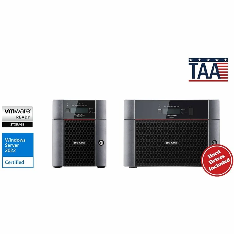 Stockage NAS de bureau professionnel BUFFALO TeraStation 5820 à 8 baies de 64 To (8 x 8 To) Disques durs inclus TS5820DN6408