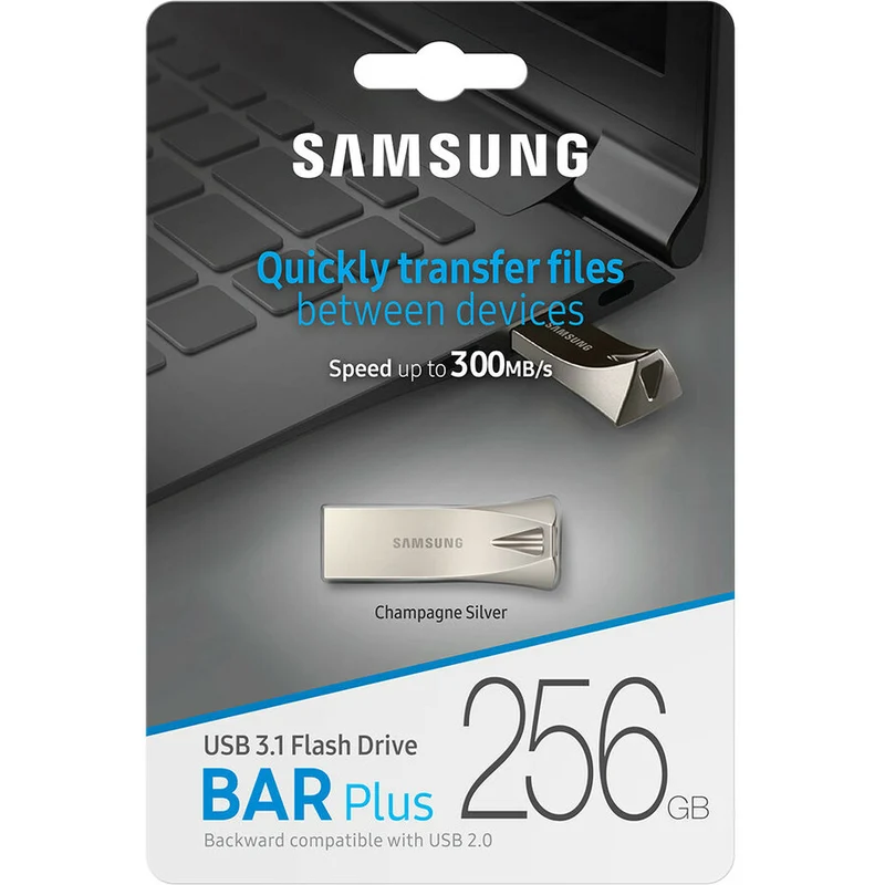 Samsung Clé USB 3.1 BAR Plus 256 Go Champagne Argent MUF-256BE3/AM