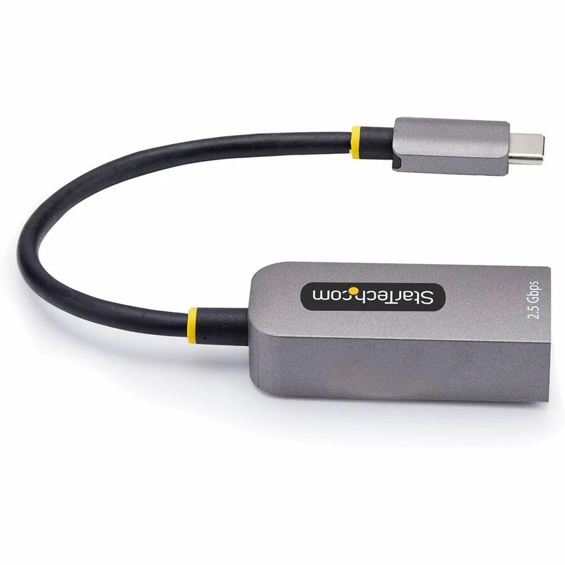 Adaptateur USB-C vers Ethernet 2.5 GbE StarTech.com, carte réseau NBASE-T, réseau multi-vitesse USB 3.0 Type-C 2.5/1 G, USB 3.1 RJ45, compatible Thunderbolt C22G-USB-ETHERNET