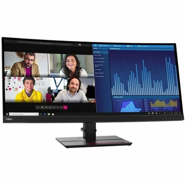 Moniteur LED incurvé Lenovo ThinkVision P34w-20 de 34 pouces UWQHD - 21:9 - Noir corbeau 63F2RAR3U3