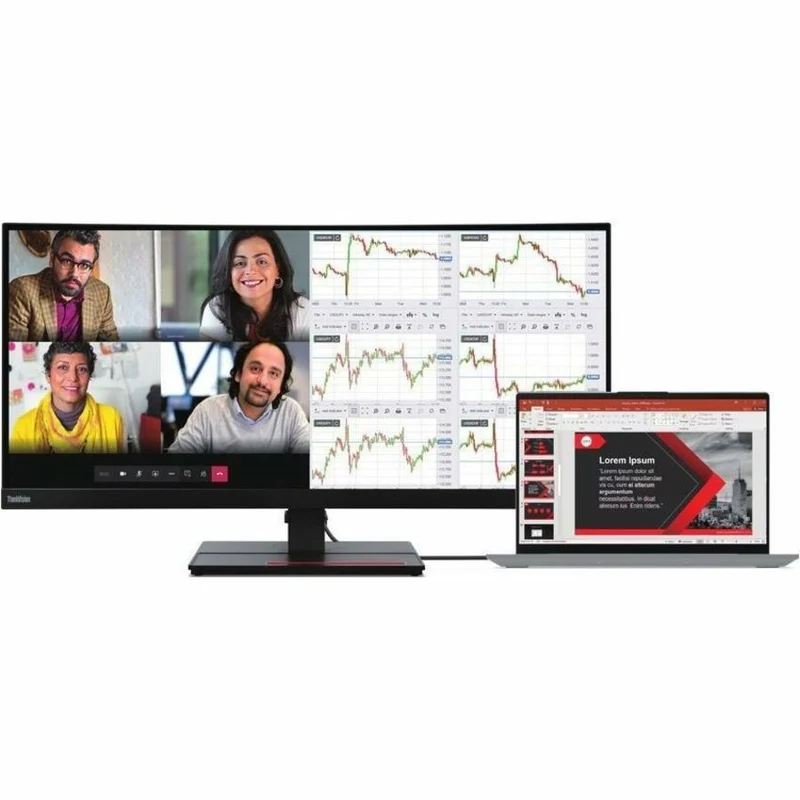 Moniteur LED incurvé Lenovo ThinkVision P34w-20 de 34 pouces UWQHD - 21:9 - Noir corbeau 63F2RAR3U3