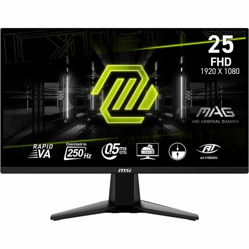 Moniteur LED de jeu Full HD 255" MSI MAG 25XFV - 16:9 - Noir métallisé MAG255XFV